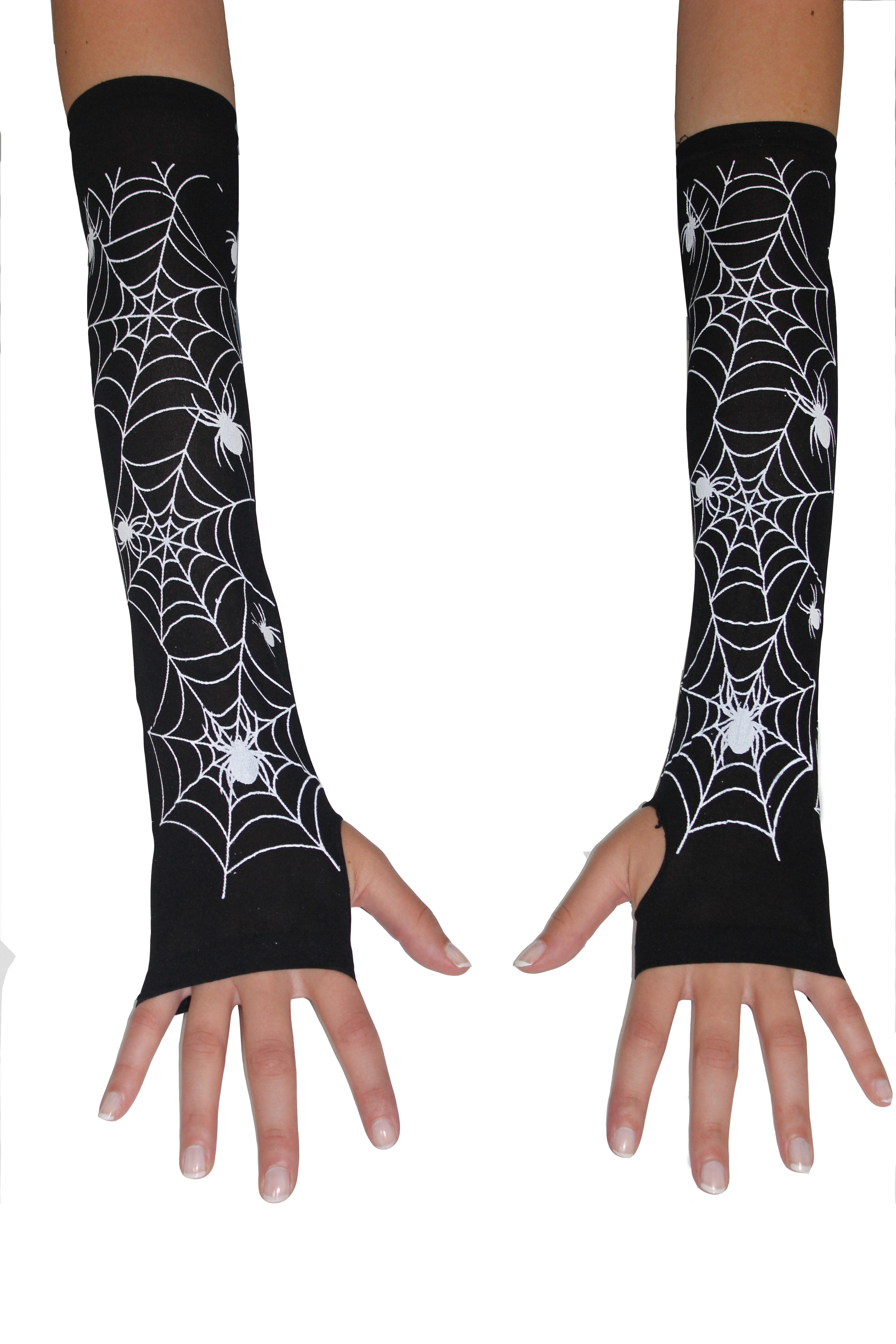 GUANTI DI HALLOWEEN STAMPA RAGNATELA